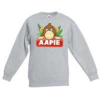 Apen dieren sweater grijs voor kinderen