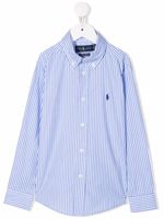 Ralph Lauren Kids chemise à rayures - Bleu - thumbnail