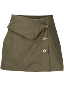 Dion Lee minijupe à fini matelassé - Vert
