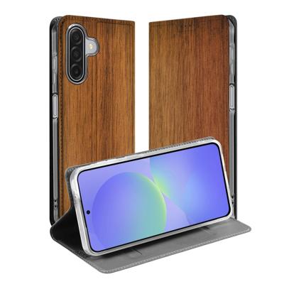 Book Wallet Case Samsung Galaxy A17 Donker Hout