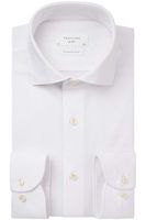 Profuomo Slim Fit Jersey shirt wit, Effen - thumbnail