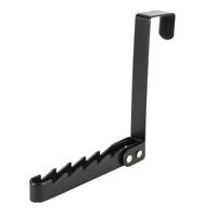 Deurhaak inklapbaar - zwart - metaal - ophanghaakjes - deurkapstok