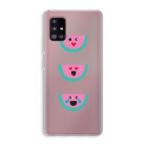 Smiley watermeloen: Samsung Galaxy A51 5G Transparant Hoesje