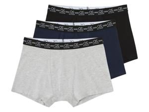 QS by s.Oliver 3 heren boxershorts (XL, Zwart/grijs/blauw)