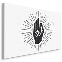 Schilderij - Ohm teken, Boeddha, Premium Print