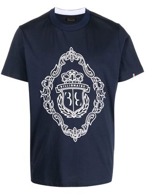 Billionaire t-shirt à logo brodé - Bleu