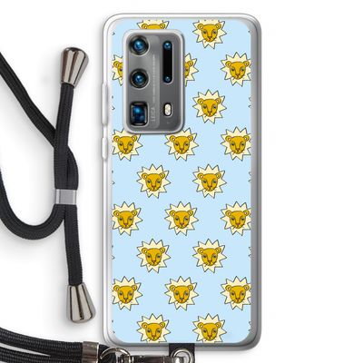 Leeuwenkoppen: Huawei P40 Pro Plus Transparant Hoesje met koord