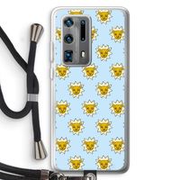 Leeuwenkoppen: Huawei P40 Pro Plus Transparant Hoesje met koord