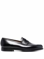 Crockett & Jones mocassins en cuir à bout en amande - Noir