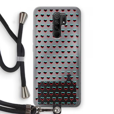Hartjes: Xiaomi Redmi 9 Transparant Hoesje met koord