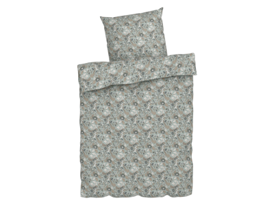LIVARNO home Edel-renforcé-beddengoed, 140 x 200 cm (let op: LV OSNL) (Bloemen klein/groen)