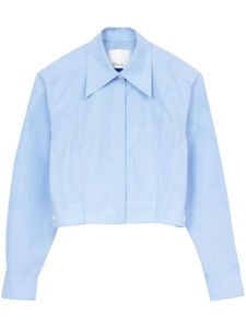 3.1 Phillip Lim chemise crop à manches longues - Bleu