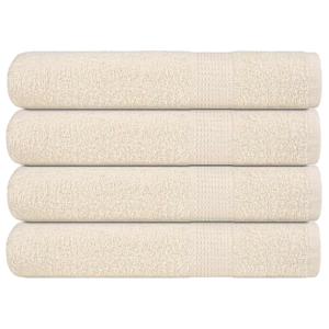 VidaXL Saunahanddoeken 4 st 80x200 cm 360 g/m² 100% katoen crème