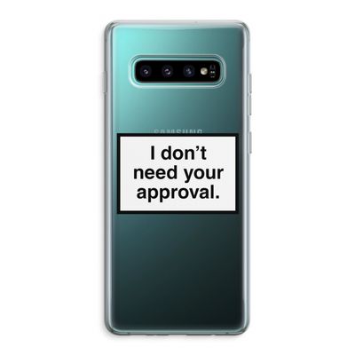 Don't need approval: Samsung Galaxy S10 Plus Transparant Hoesje
