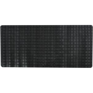 Douche/bad anti-slip mat badkamer - rubber - zwart - 76 x 36 cm - rechthoek