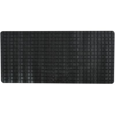 Douche/bad anti-slip mat badkamer - rubber - zwart - 76 x 36 cm - rechthoek
