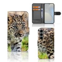 Samsung Galaxy S25 | Telefoonhoesje | Met pasjeshouder | Baby Luipaard