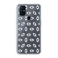 Eyes pattern: OnePlus Nord N10 5G Transparant Hoesje Eyes pattern: OnePlus Nord N10 5G Transparant Hoesje