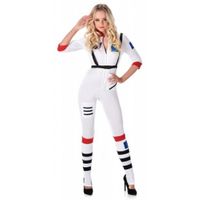 Verkleedkleding ruimtevaarder jumpsuit voor dames - thumbnail