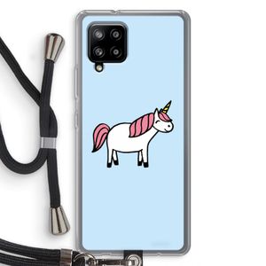 Eenhoorn: Samsung Galaxy A42 5G Transparant Hoesje met koord