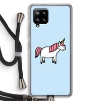 Eenhoorn: Samsung Galaxy A42 5G Transparant Hoesje met koord