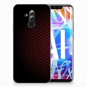 Huawei Mate 20 Lite TPU bumper Geruit Rood