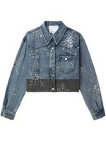 3.1 Phillip Lim veste en jean court Liberty à ornements - Bleu