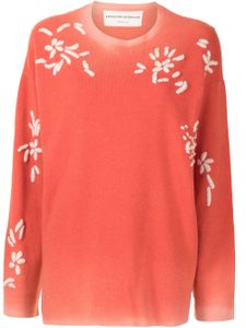 Ermanno Scervino pull à fleurs brodées - Rouge