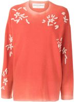 Ermanno Scervino pull à fleurs brodées - Rouge