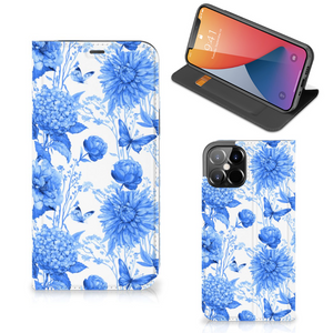 Smart Cover voor iPhone 12 Pro Max Flowers Blue