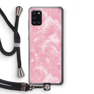 Abstract Painting Pink: Samsung Galaxy A31 Transparant Hoesje met koord