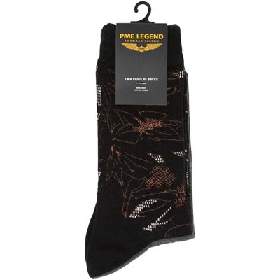 Socks cotton blend socks 2-pack meteorite
