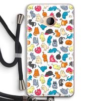 Kleurrijke katten: HTC U Play Transparant Hoesje met koord