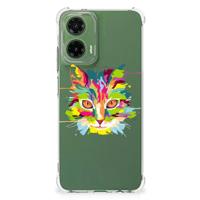 Motorola Moto G35 Stevig | Bumper Hoesje | Cat Color