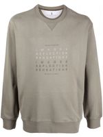 Brunello Cucinelli sweat à logo imprimé - Vert
