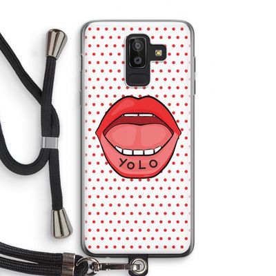 Yolo Denise: Samsung Galaxy J8 (2018) Transparant Hoesje met koord