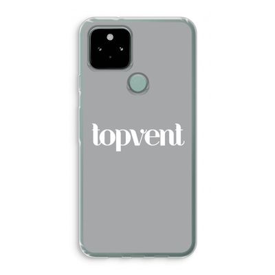Topvent Grijs Wit: Google Pixel 5 Transparant Hoesje
