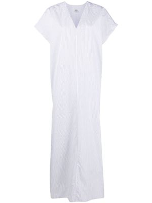 TOTEME robe longue à rayures - Blanc