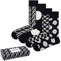 Happy socks 4 stuks Black and White Gift Box * Actie *