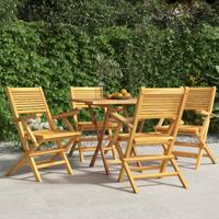 Tuinstoelen inklapbaar 4 st 55x62x90 cm massief teakhout