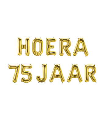 Folie ballon hoera 75 jaar