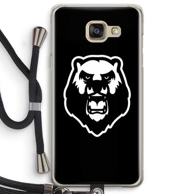 Angry Bear (black): Samsung Galaxy A5 (2016) Transparant Hoesje met koord