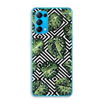 Geometrische jungle: Oppo Find X3 Lite Transparant Hoesje