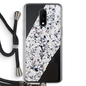Gespikkelde marmer: OnePlus 7 Transparant Hoesje met koord