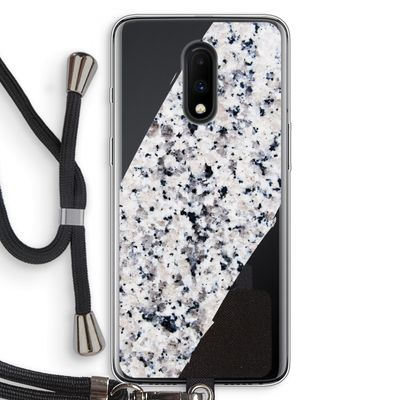 Gespikkelde marmer: OnePlus 7 Transparant Hoesje met koord