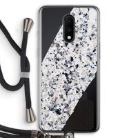 Gespikkelde marmer: OnePlus 7 Transparant Hoesje met koord