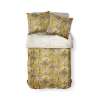 Tweepersoons Bed Set 220x240 Katoen Bedrukt Geel Floral Sunshine - thumbnail