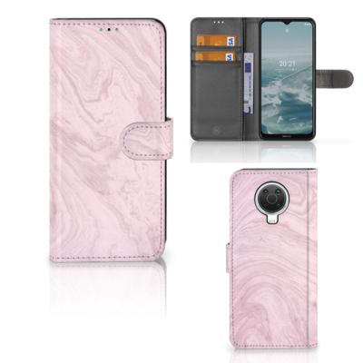 Nokia G10 | G20 | Bookcase | Marble Pink - Origineel Cadeau Vriendin