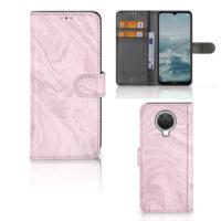 Nokia G10 | G20 | Bookcase | Marble Pink - Origineel Cadeau Vriendin