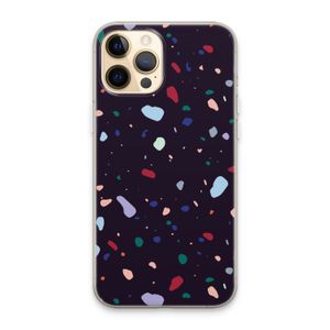 Dark Rounded Terrazzo: iPhone 13 Pro Max Transparant Hoesje